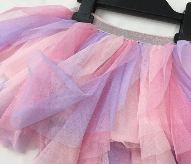 2-8Y Girls Pink Purple Rainbow Skirt A20412B