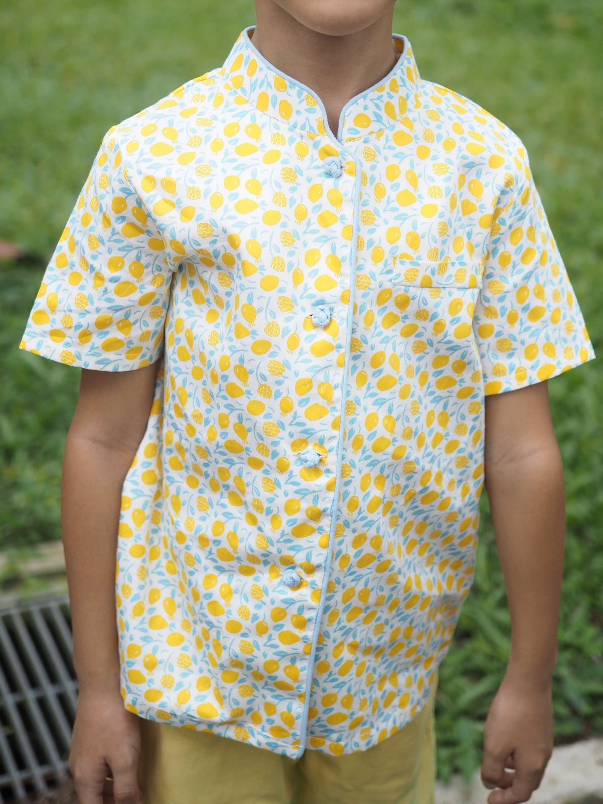 Lemon Boys Mandarin Collar Shirt A200CEE22BS