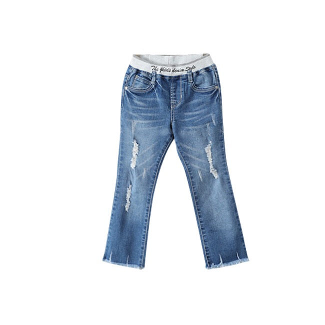 3-15Y Girls Elastic Denim Jeans G21043B (Mother size available)