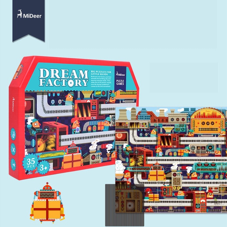 Mideer Dream Factory 35 Pieces Big Puzzle (Animate) MD2011A