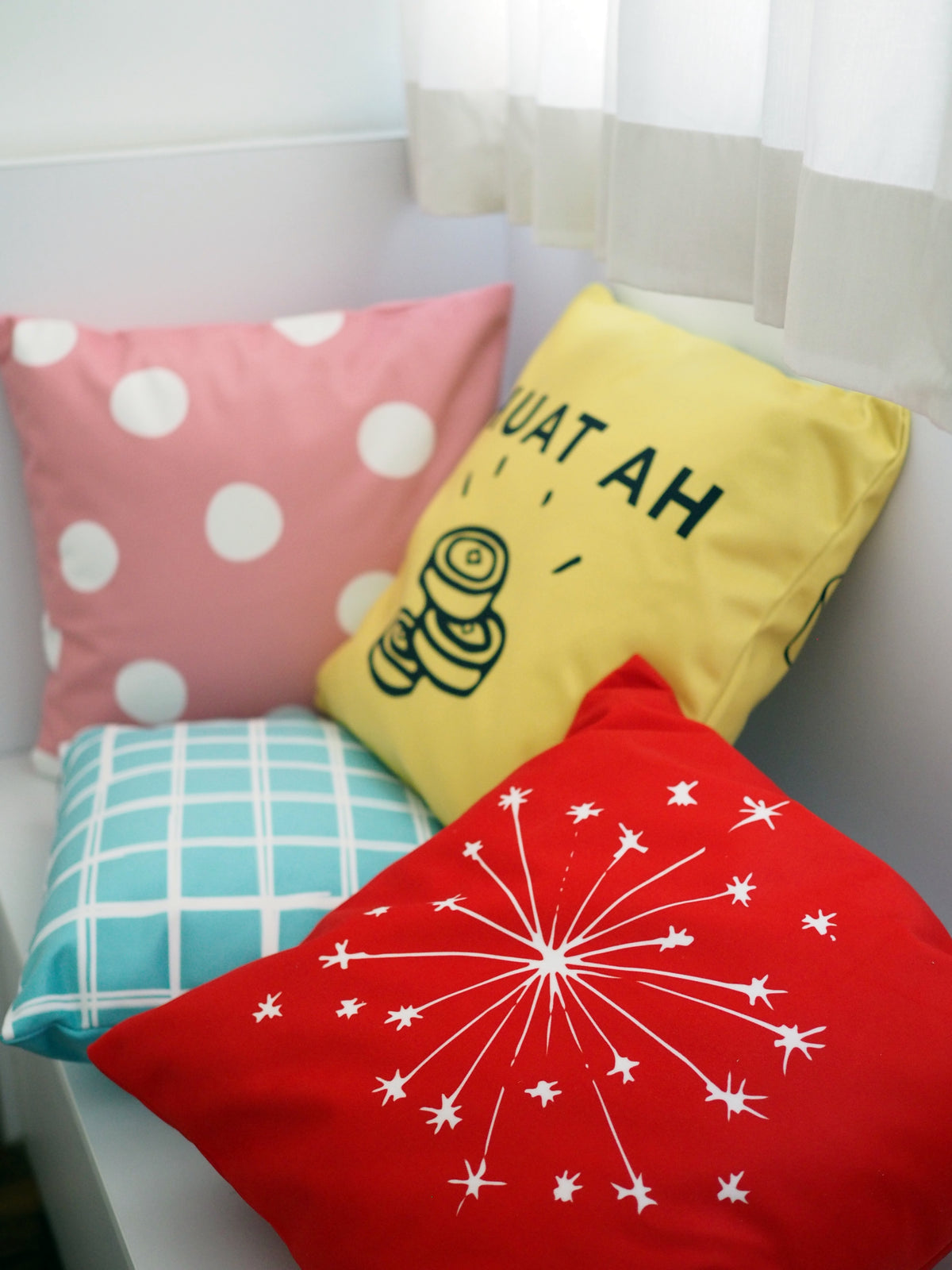 Flannel Double Sided Printed CNY HENG AH Cushion Covers PPD657B