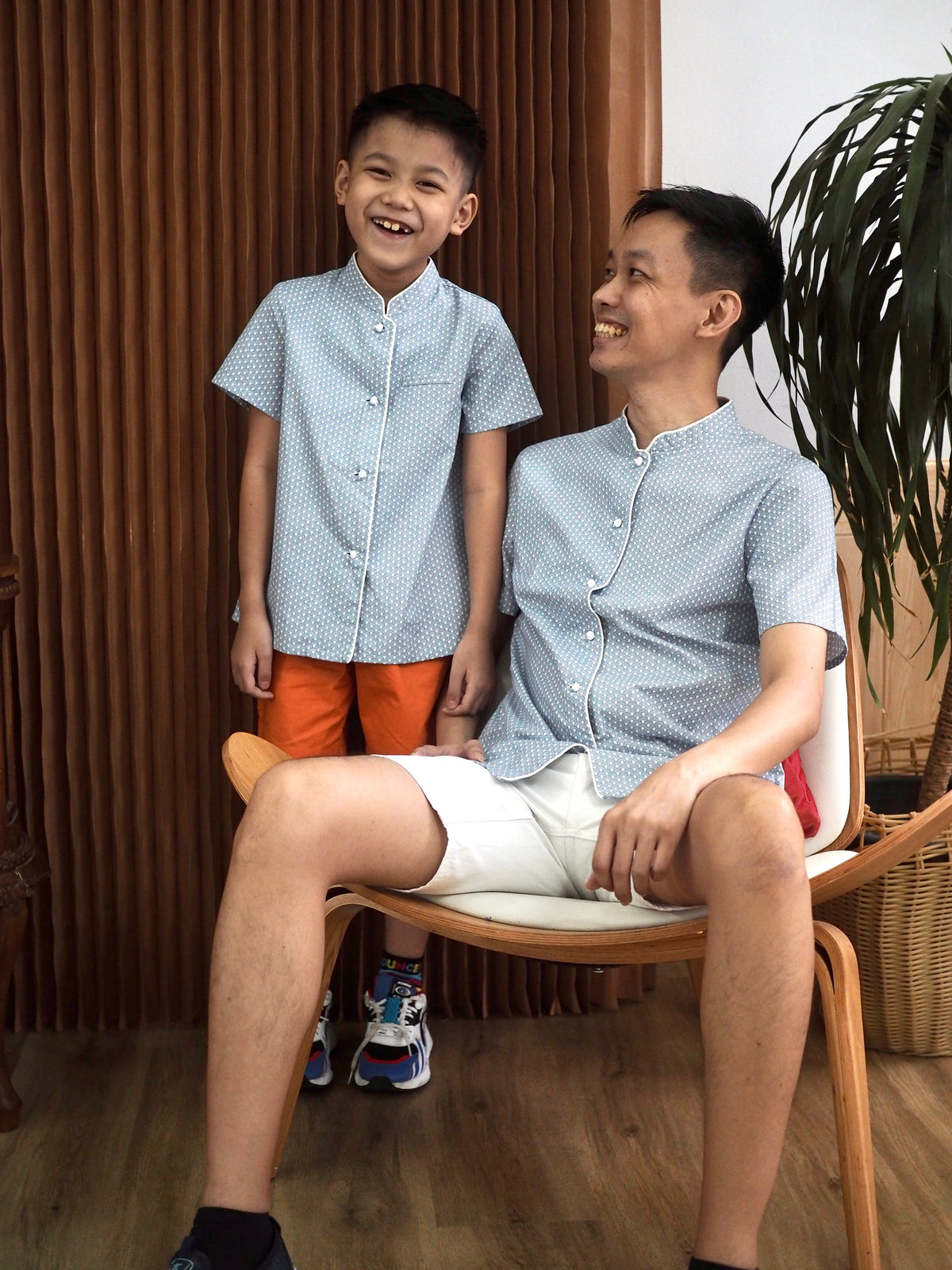 Japanese Wave Boys Mandarin Collar Shirt A200CEE22GS