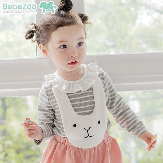 2-4Y Bebezoo Girls Bunny Romper K2016C / Grey Stripes Shirt K2011O