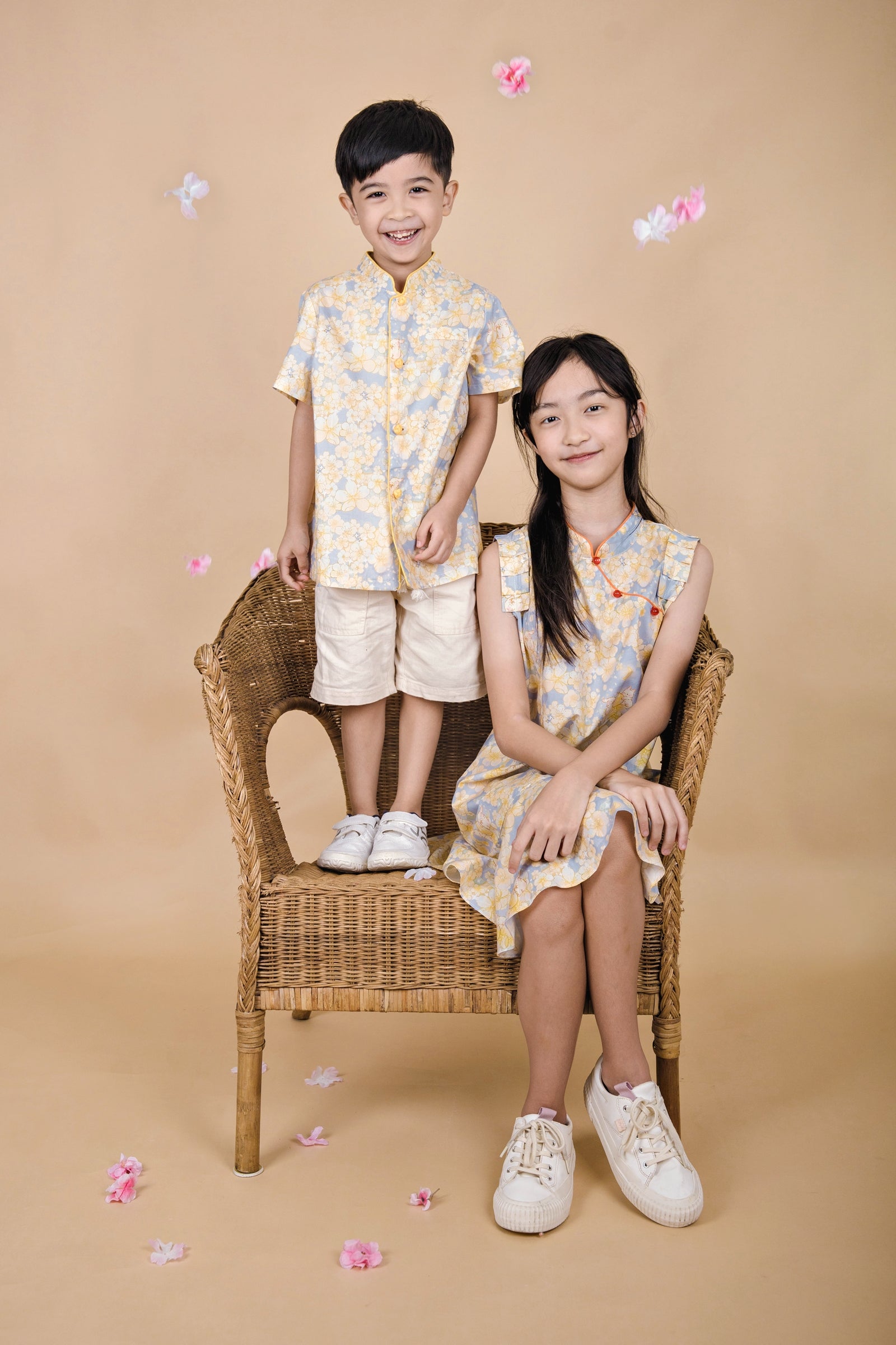 Chinese Wave Boys Mandarin Collar Shirt A200CEE22FS - Pocketpig Diary