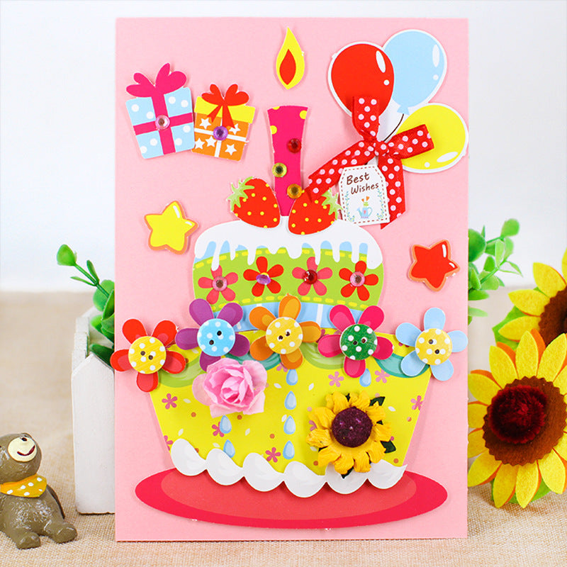 DIY Handmade Greeting Card Birthday Card Kit for Friends , Family and Teachers TD1002C