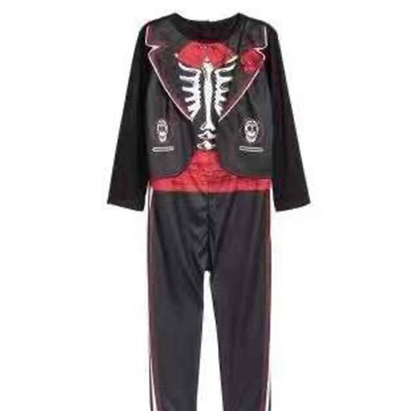 Children Halloween Kids Mariachi Skeleton Costume A1063E