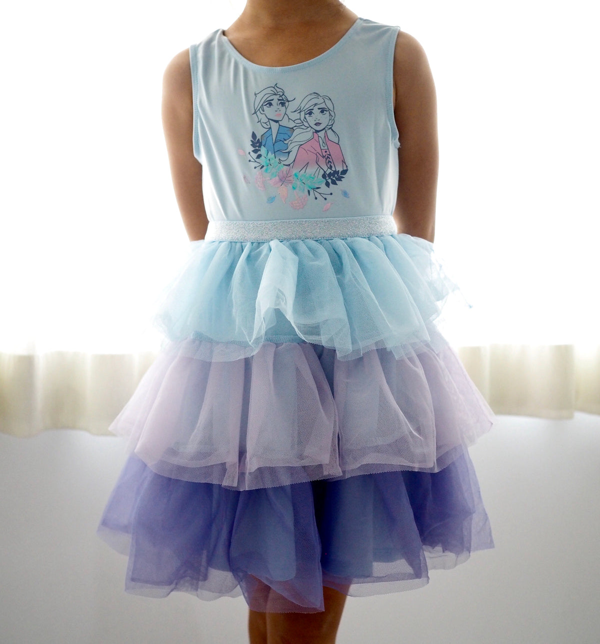 Girls Frozen Layers Tulle Dress A20135K