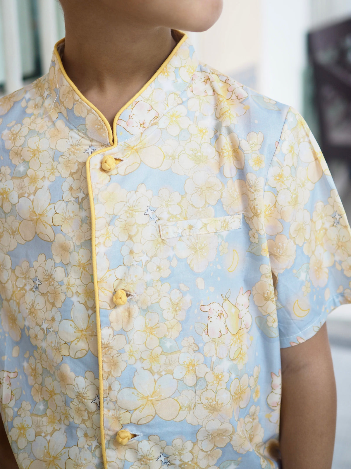 Pear Blossom Boys Mandarin Collar Shirt
